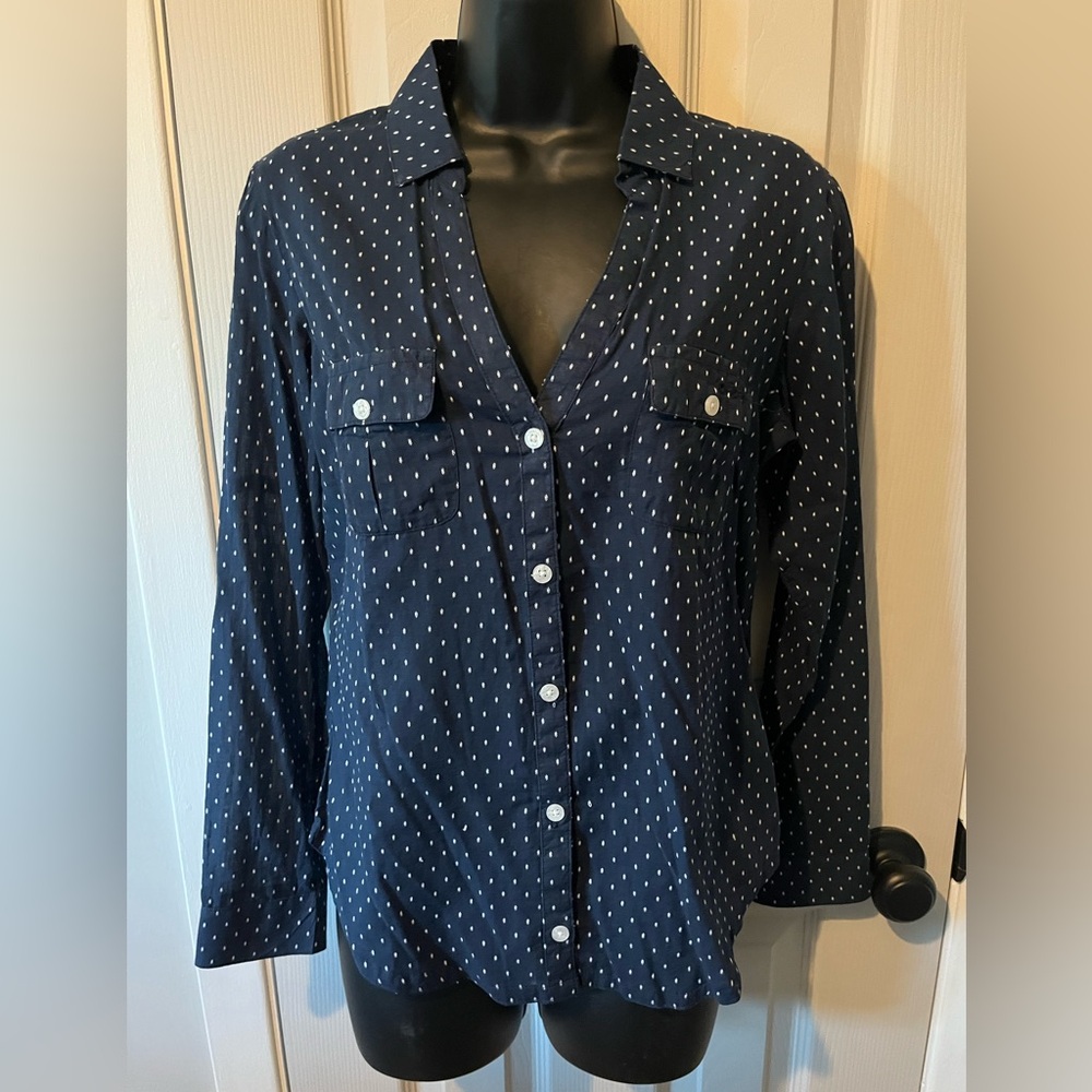 Columbia Dark Blue Shirt with White Dots